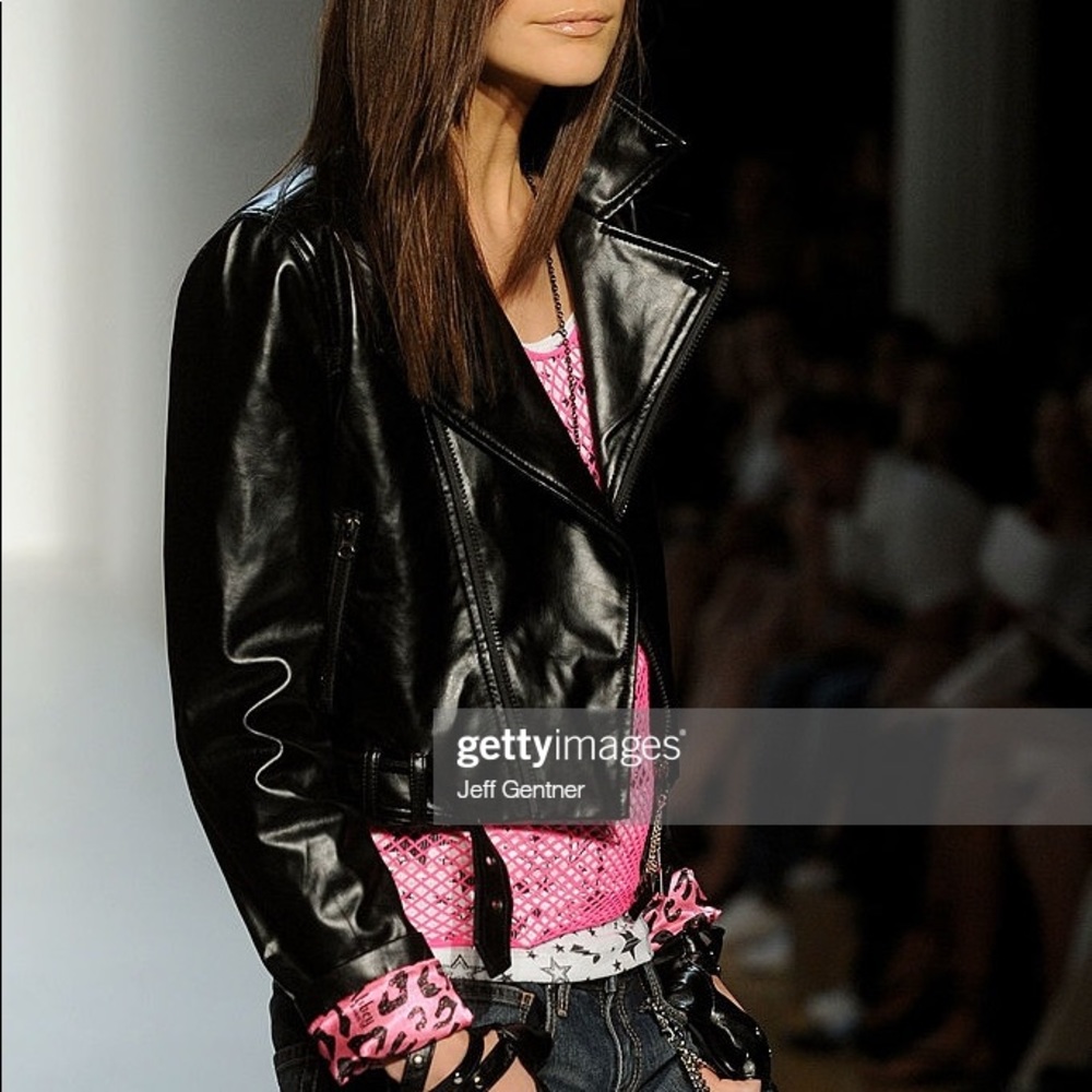 New Avril Lavignes Abbey Dawn Leather Biker Jacket - Picture 10 of 12